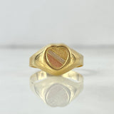 Anillo Sello Corazón 2.15gr / T7 1/4 / Tres Oros