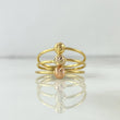 Anillo Tres Aros 2gr / T7 / 5mm Bolas Diamantadas Tres Oros