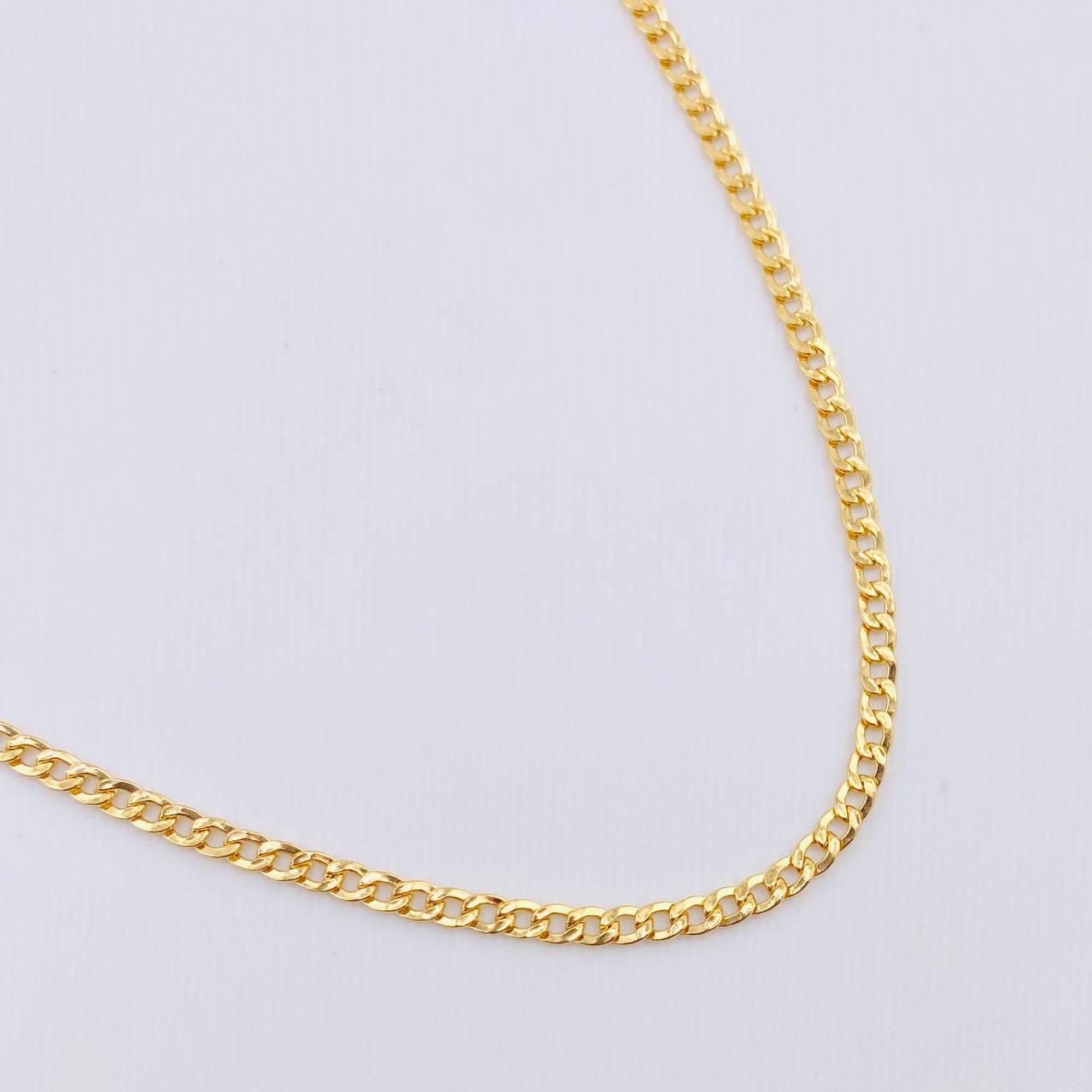 Cadena Mini Cubana 3.1gr / 45cm / 2.3mm Oro Amarillo +1 18K *