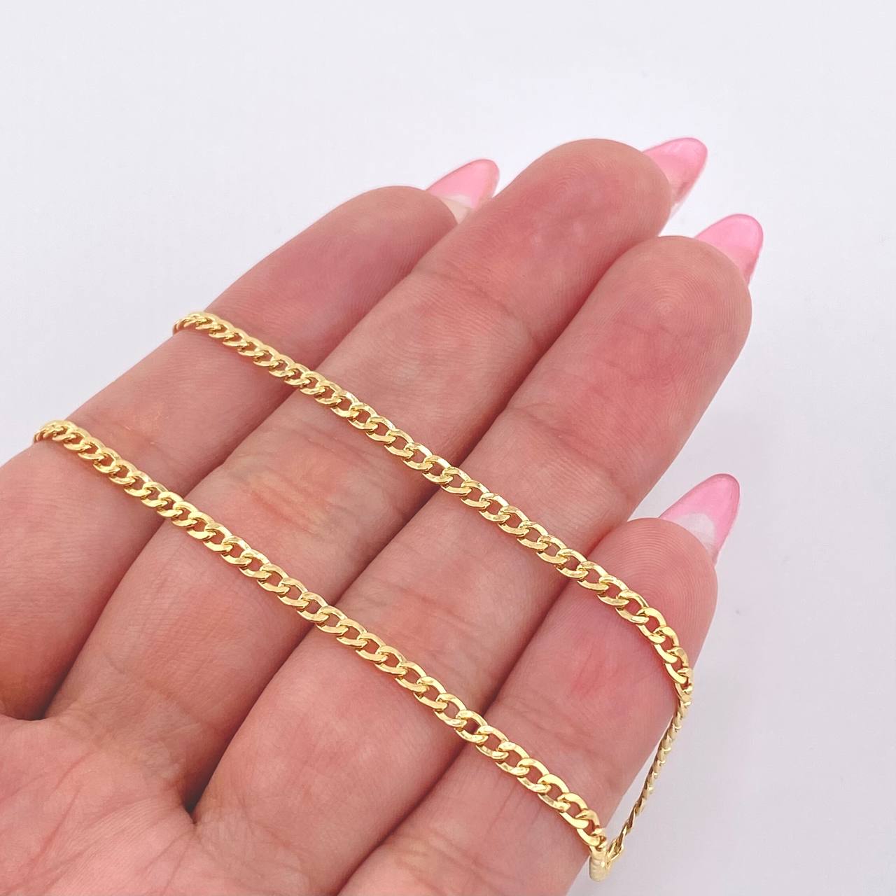 Cadena Cubana 3.3gr / 45cm / 2.3mm Oro Amarillo +1 18K ©