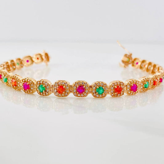 Pulso Tennis Halo 13.85g / 20cm / 6.14mm Oro Rosa 18K