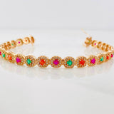 Pulso Tennis Halo 13.85g / 20cm / 6.14mm Oro Rosa 18K
