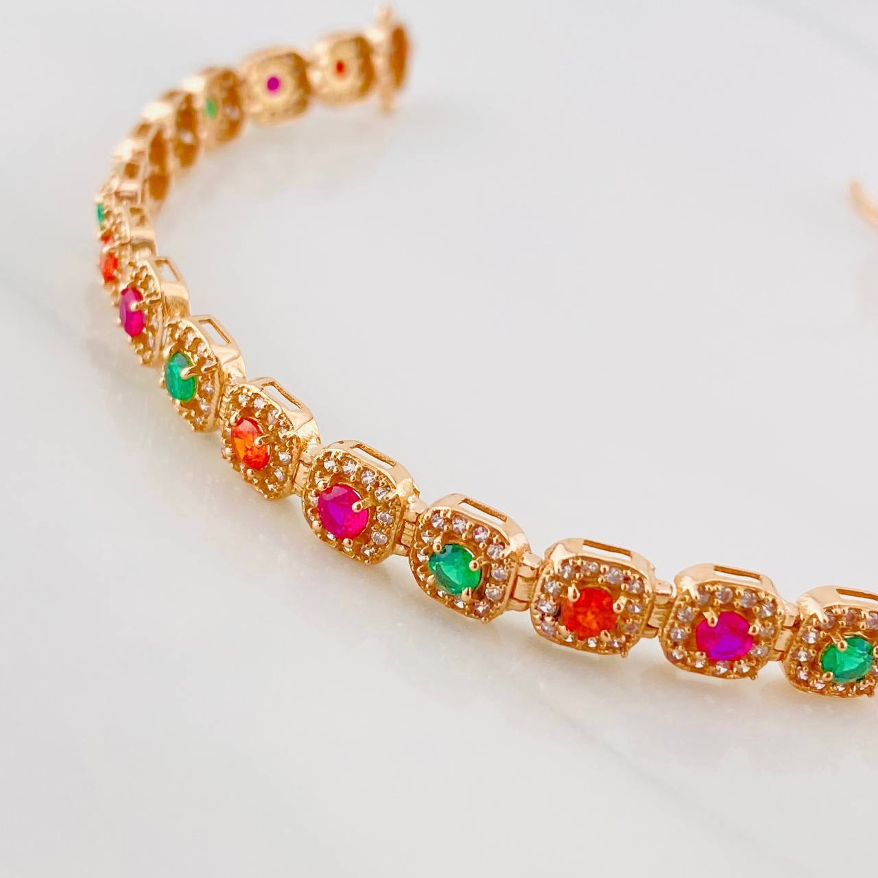 Pulso Tennis Halo 13.85g / 20cm / 6.14mm Oro Rosa 18K