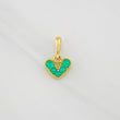 Dije Corazon Esmeraldas 0.28pts 0.65g / 1.05cm Oro Amarillo 18K