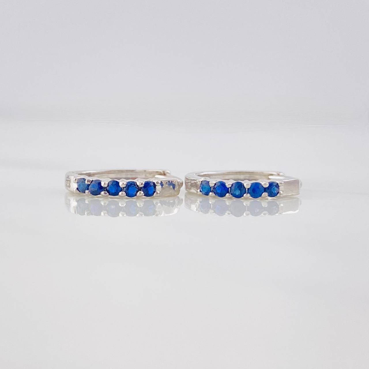 Candongas Carril Tupido Diamantes 0.18pts 1.1g / 1.03cm Oro Blanco 18K
