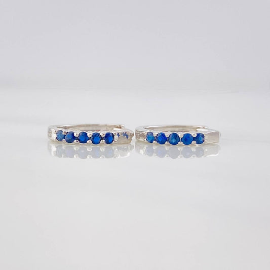 Candongas Carril Tupido Diamantes 0.18pts 1.1g / 1.03cm Oro Blanco 18K