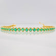 Pulso Tennis Esmeraldas 0.45pts 8.4g / 18cm / 4.23mm Oro Amarillo 18K