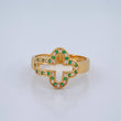 Anillo Cruz 3.4gr / T7 1/4 / Oro Amarillo 18K %