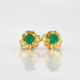 Topos Cuatro Garras Esmeraldas 0.12pts 0.7g / 2.64mm Oro Amarillo 18K