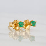 Topos Cuatro Garras Esmeraldas 0.12pts 0.7g / 2.64mm Oro Amarillo 18K