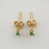 Topos Cuatro Garras Esmeraldas 0.12pts 0.7g / 2.64mm Oro Amarillo 18K