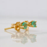 Topos Cuatro Garras Esmeraldas 20pts 0.85g / 3.34mm Oro Amarillo 18K