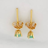 Topos Cuatro Garras Esmeraldas 20pts 0.85g / 3.34mm Oro Amarillo 18K