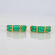 Candongas Carril Esmeraldas 0.41pts 1.45g / 1cm Oro Amarillo 18K