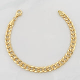 Pulso Cubano 7.05g / 20cm / 6.46mm Oro Amarillo 18K