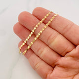 Cadena Escalera Plana 2.3g / 45cm / 2.15mm Oro Amarillo 18K
