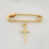 Dije Gancho Nodriza Cruz 0.8g / 2.05cm Oro Amarillo 18K