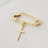 Dije Gancho Nodriza Cruz 0.8g / 2.05cm Oro Amarillo 18K