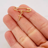 Dije Gancho Nodriza Cruz 0.8g / 2.05cm Oro Amarillo 18K