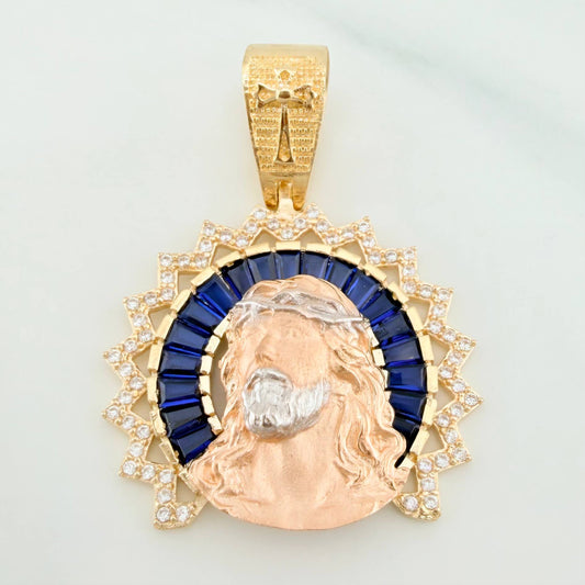Dije Rostro Cristo 7.5 g / 3.5 cm Tres Oros 18K