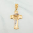 Dije Cruz Rostro Cristo 5.65 g / 4.5 cm Dos Oros Amarillo Blanco 18K