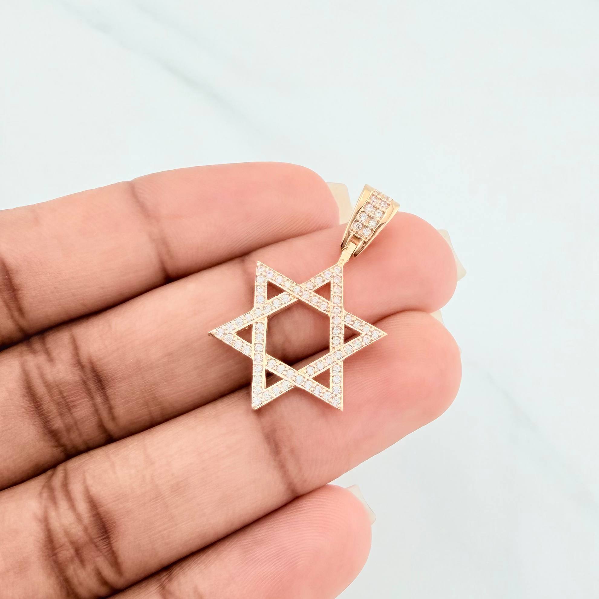 Dije Estrella De David 2.4 g / 3 cm Oro Amarillo 18K