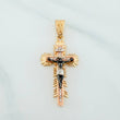 Dije Cruz Milagroso De Buga 4.25 g / 4 cm Tres Oros 18K