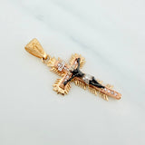 Dije Cruz Milagroso De Buga 4.25 g / 4 cm Tres Oros 18K