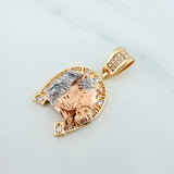 Dije Herradura Caballo 4.7 g / 2.7 cm Tres Oros 18K