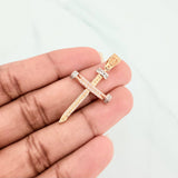 Dije Cruz Clavo 3.4 g / 4 cm Tres Oros 18K