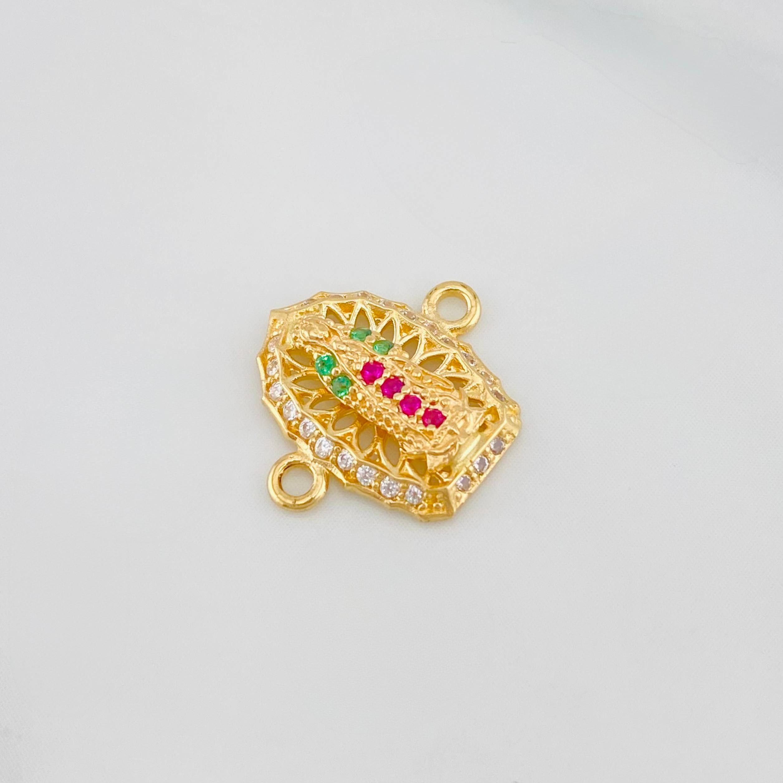 Herraje Virgen Guadalupe 1.25 g / 1.5 cm Oro Amarillo 18K