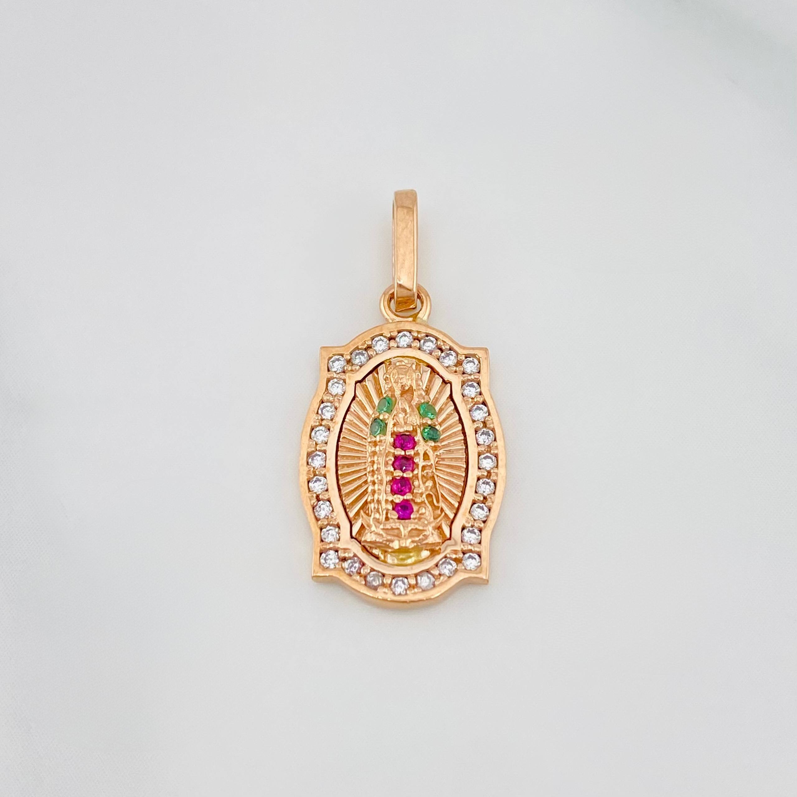 Dije Virgen Guadalupe 2.35g / 2.3cm Oro Rosa 18K
