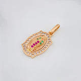 Dije Virgen Guadalupe 2.35g / 2.3cm Oro Rosa 18K