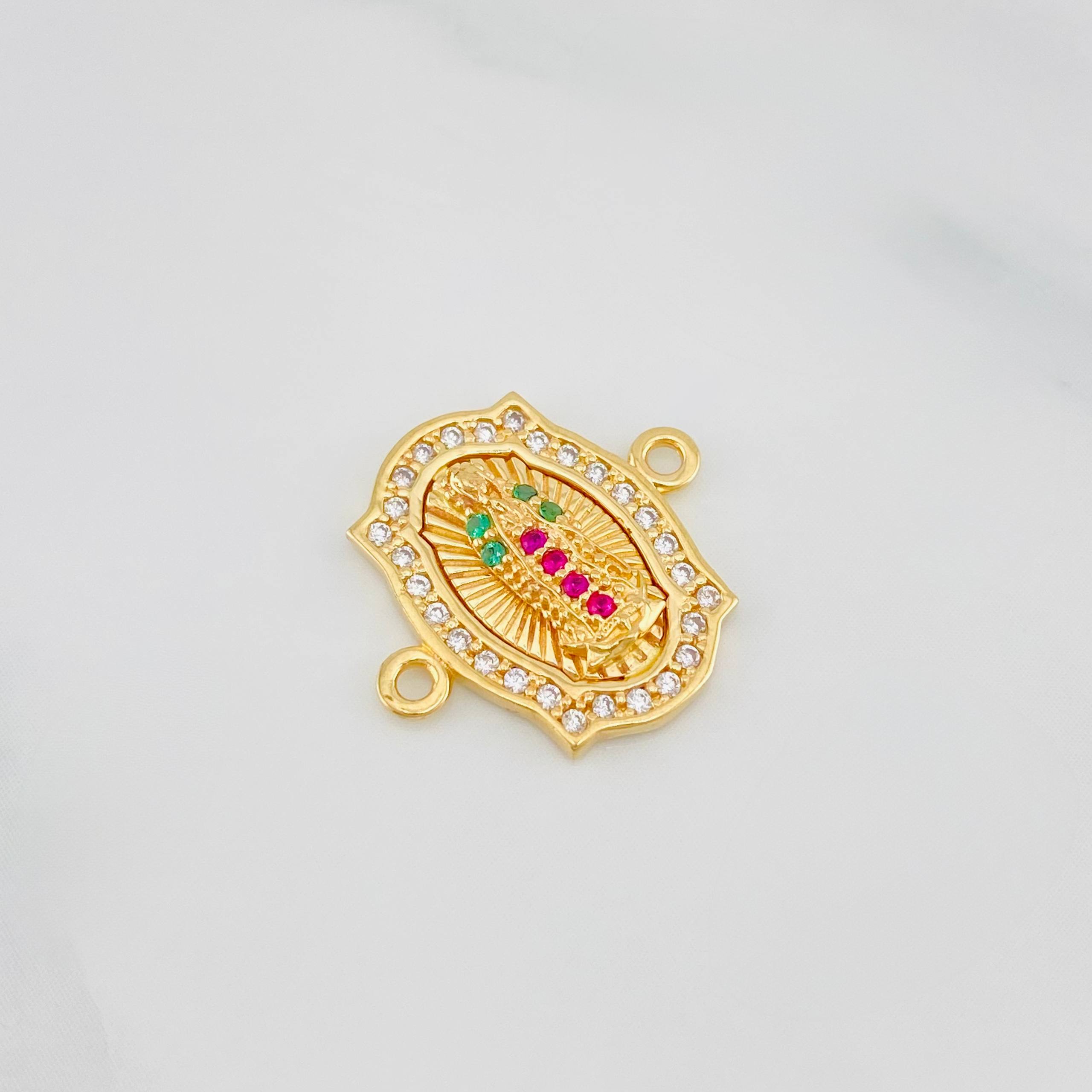 Herraje Virgen Guadalupe 1.95 g / 1.5 cm Oro Amarillo 18K