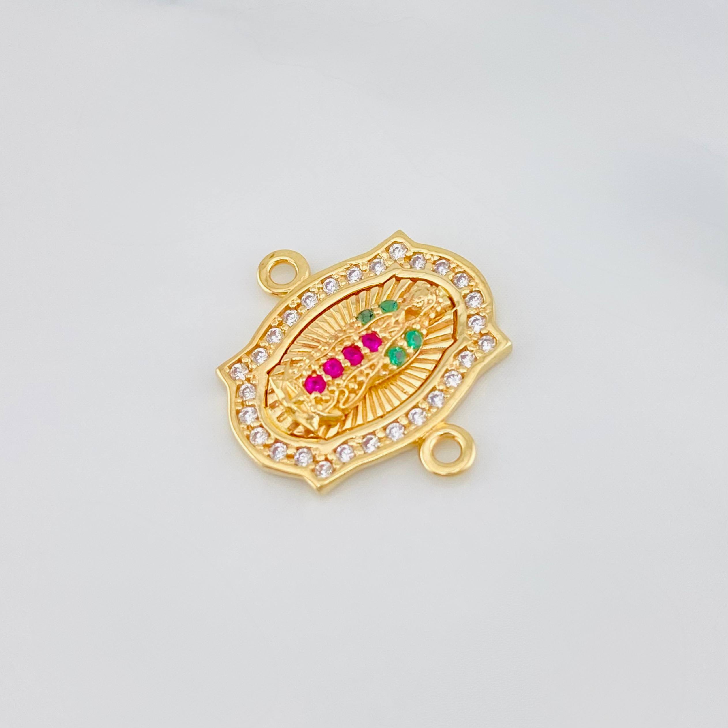 Herraje Virgen Guadalupe 1.95 g / 1.5 cm Oro Amarillo 18K