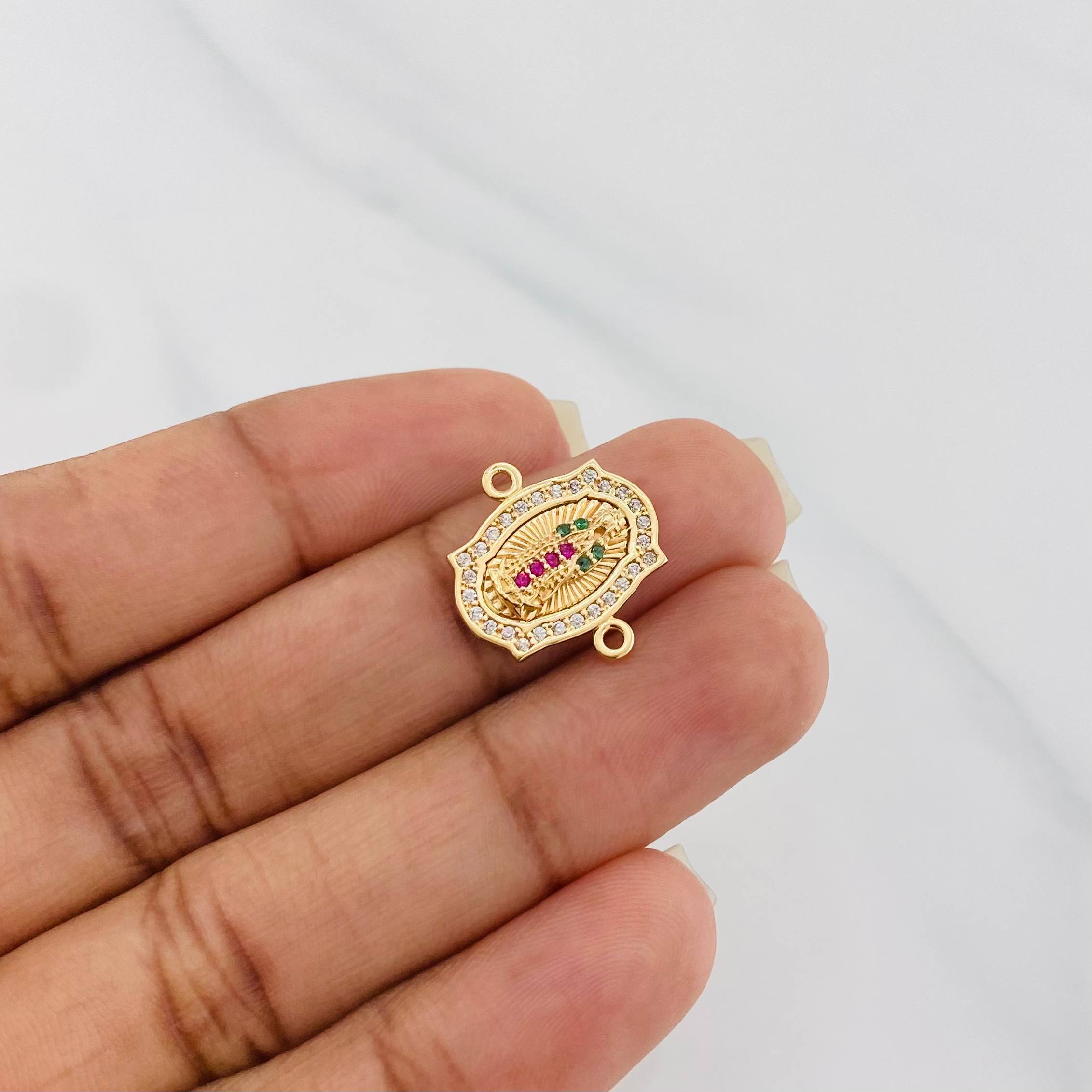 Herraje Virgen Guadalupe 1.95 g / 1.5 cm Oro Amarillo 18K