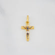 Dije Cruz Milagroso De Buga 0.95 g / 2.3 cm Tres Oros Amarillo Blanco Negro 18K
