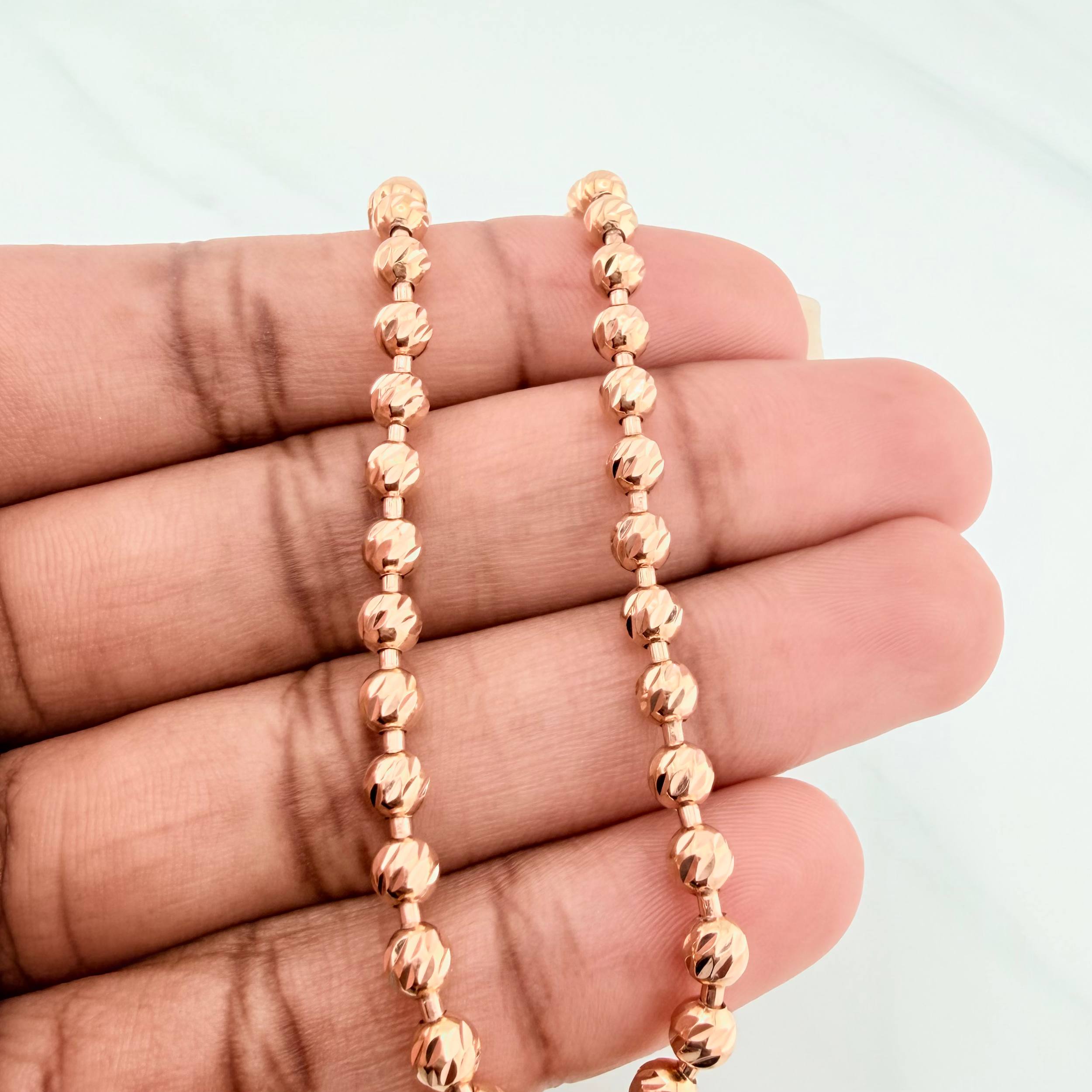 Pulso Militar 9 g / 19 cm / 4 mm Oro Rosa 18K