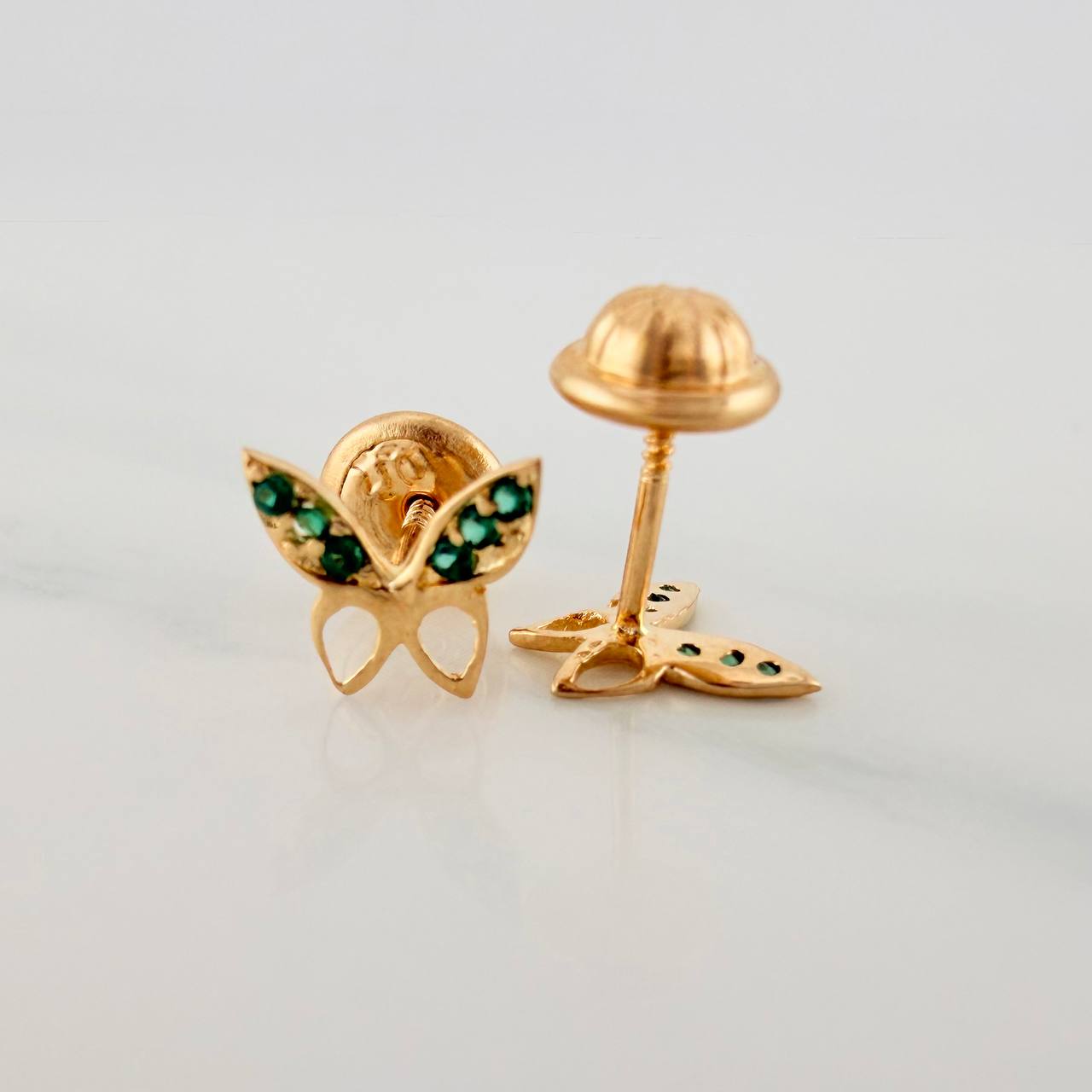 Topos Mariposa 0.65gr / 5mm Oro Amarillo 18K &