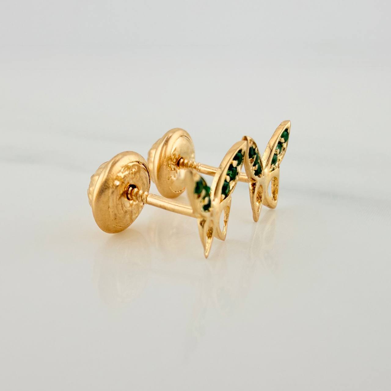 Topos Mariposa 0.65gr / 5mm Oro Amarillo 18K &