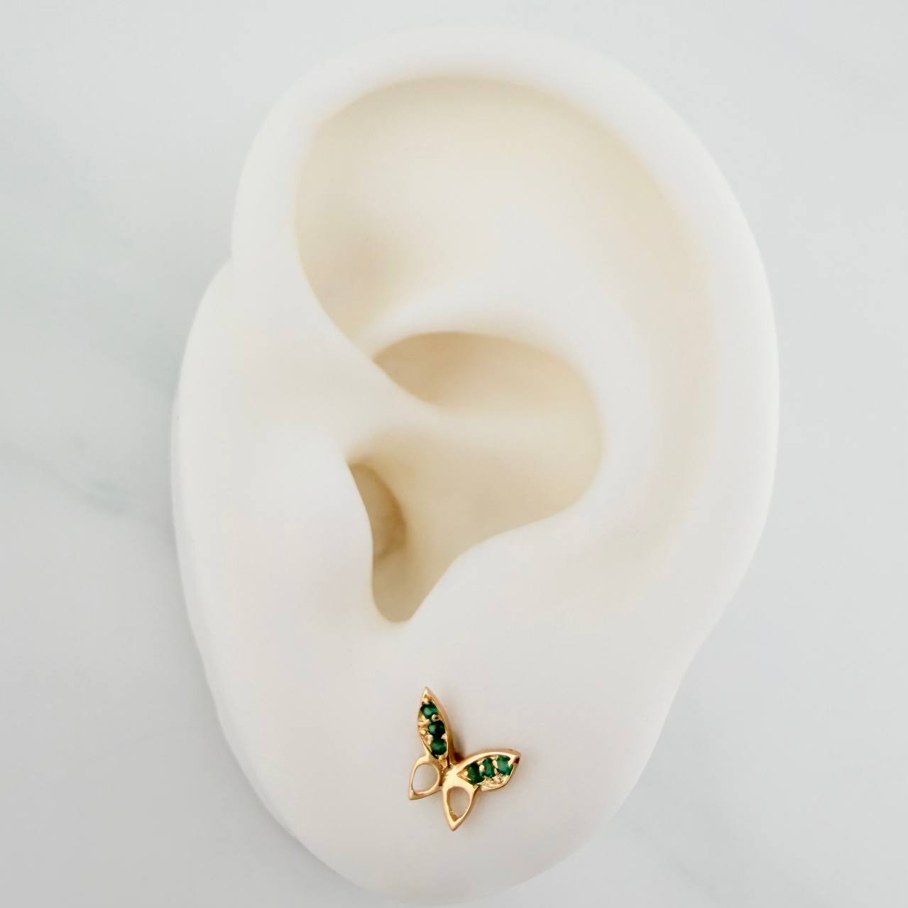 Topos Mariposa 0.65gr / 5mm Oro Amarillo 18K &