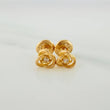 Topos Flor Espiral 0.75gr / 3.46mm Oro Amarillo 18K &