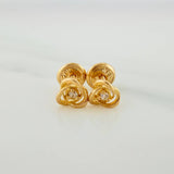 Topos Flor Espiral 0.75gr / 3.46mm Oro Amarillo 18K &