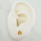 Topos Flor Espiral 0.75gr / 3.46mm Oro Amarillo 18K &
