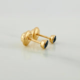 Topos Bisel 0.45gr / 3mm Oro Amarillo 18K &