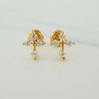 Topos Cruz Punta Destellante 0.95gr / 8mm Oro Amarillo 18K &