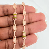 Cadena Rustico Eslabon 10.5gr / 51cm / 4.4mm Oro Rosa 18K