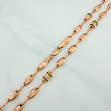 Cadena Rustico Eslabon 10.5gr / 51cm / 4.4mm Oro Rosa 18K