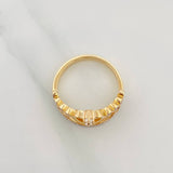 Anillo Corona Corazon 4.95 g / T6 3/4 Dos Oros Amarillo Blanco 18K