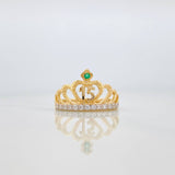 Anillo Corona Corazon 15S 3.55 g / T7 1/4 18K